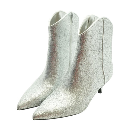 Silver Ankle Boots