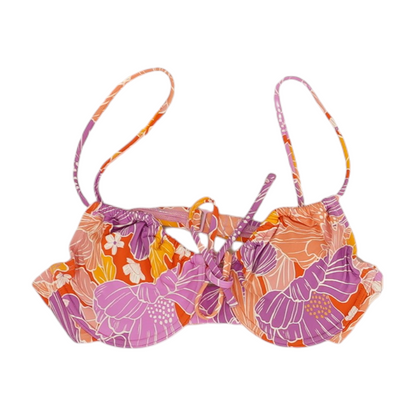 Purple Floral Swim Top