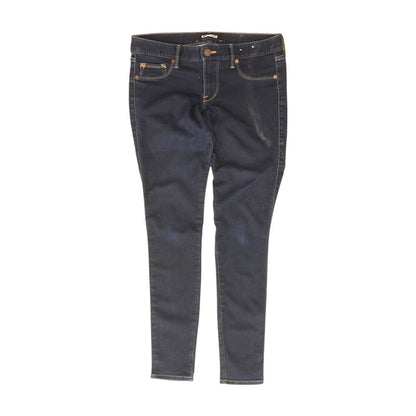 Blue Solid Low Rise Skinny Leg Jeans