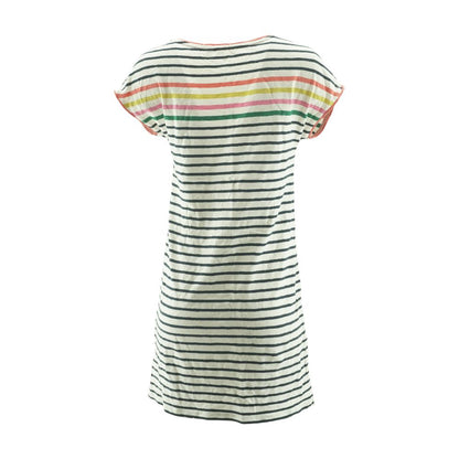 White Striped Mini Dress