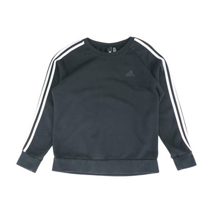 Black Solid Sweatshirt Pullover