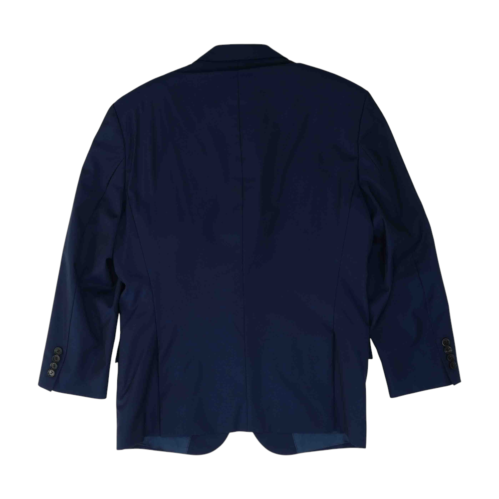 Navy Short Solid Suit Jacket
