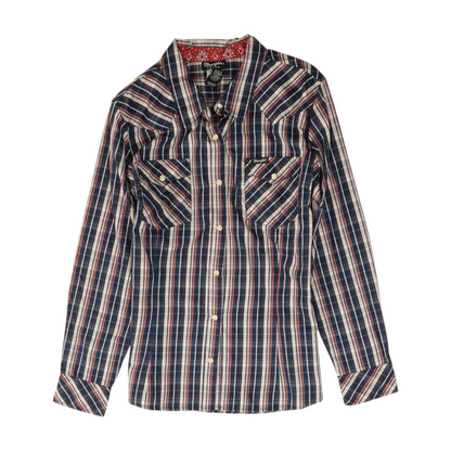 Navy Plaid Button Down