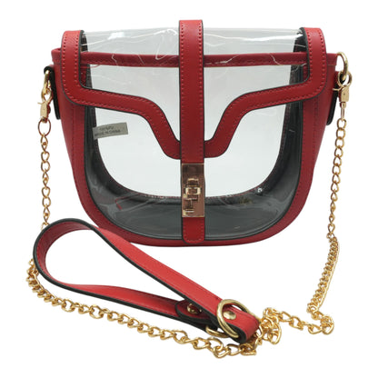 Red Transparent Stadium Bag