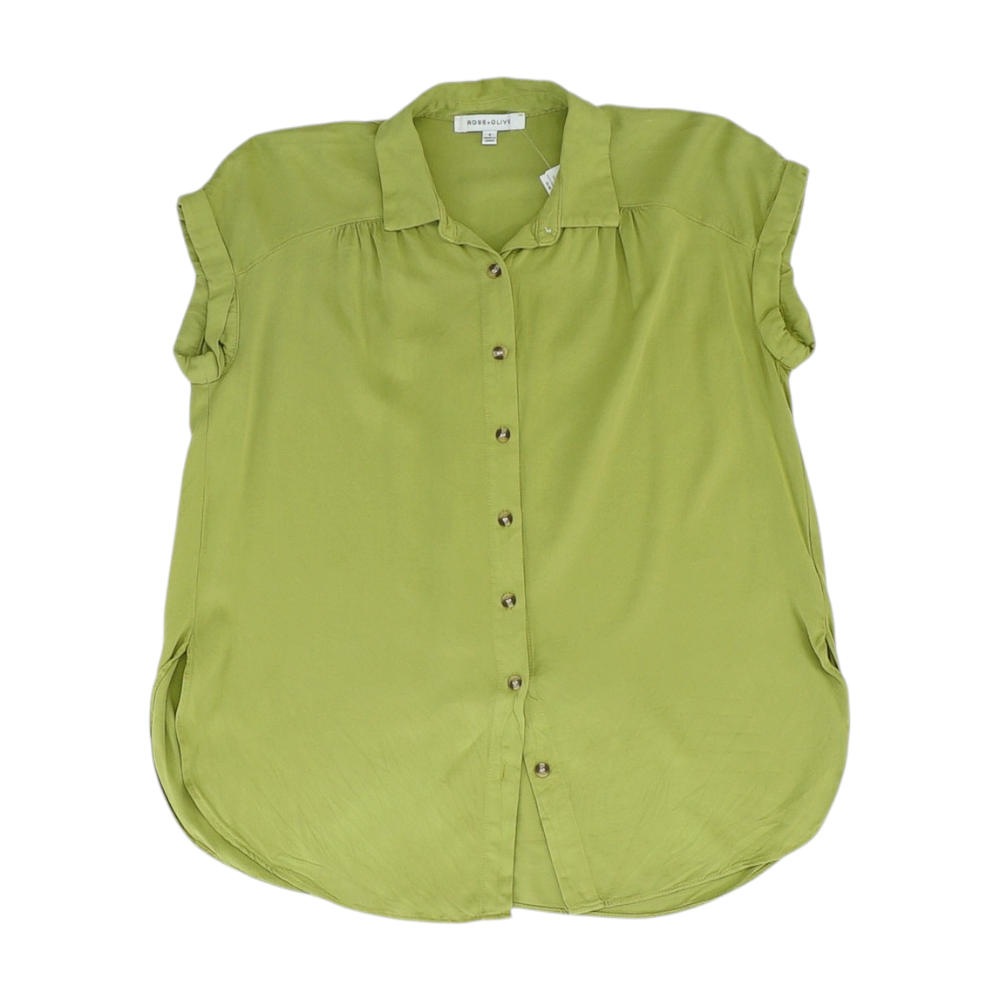 Green Button Down