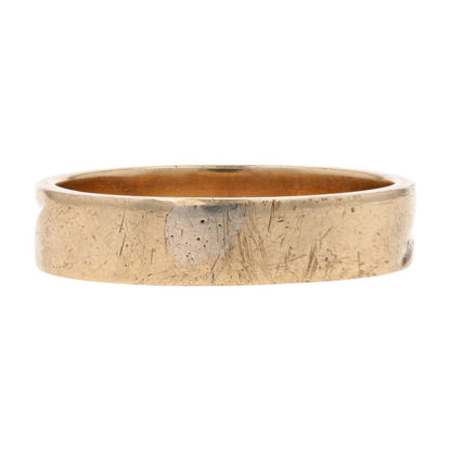 10K Gold Grooved Flat Band