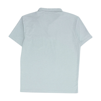 Beige Solid Short Sleeve Polo
