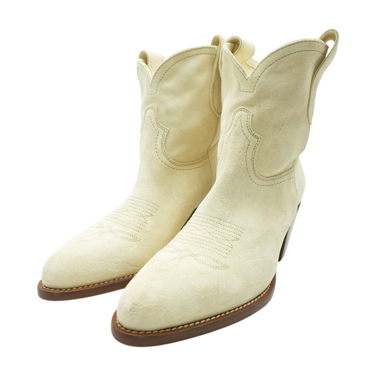 Calfskin Suede Western Cowboy Boots