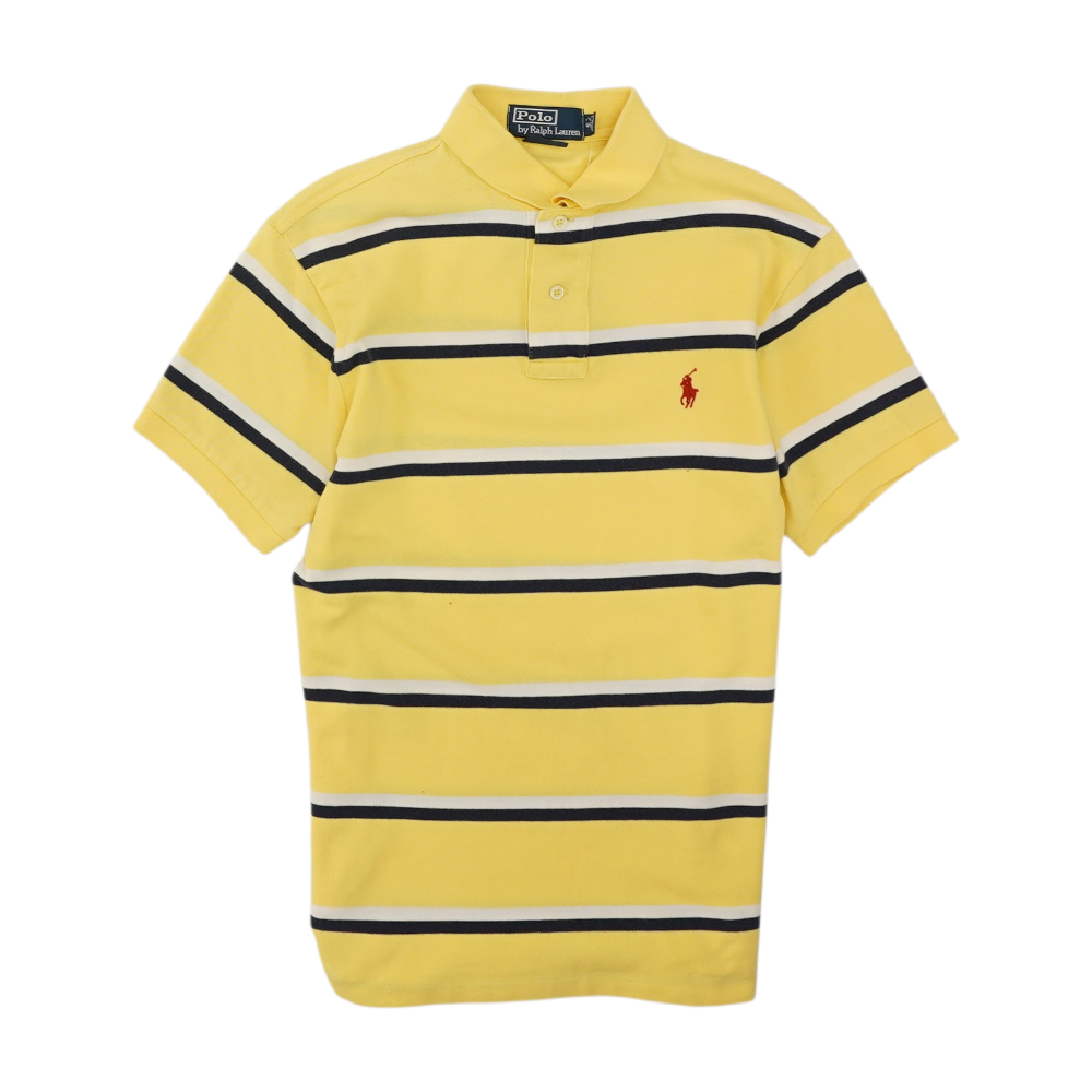Yellow Striped Short Sleeve Polo