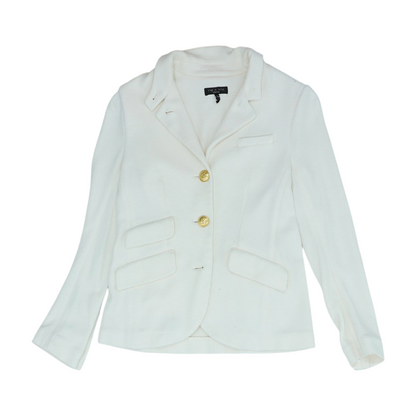Ivory Solid Blazer