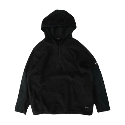 Black Solid 1/4 Zip Pullover