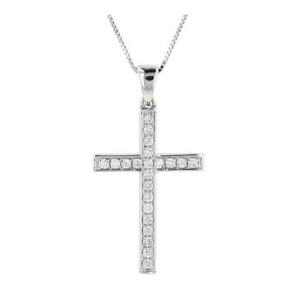 1/5 ctw 14K White Gold Diamond Pendant Necklace