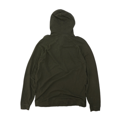 Green Solid Hoodie Pullover