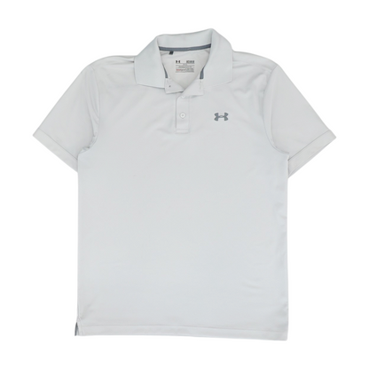 Gray Solid Short Sleeve Polo