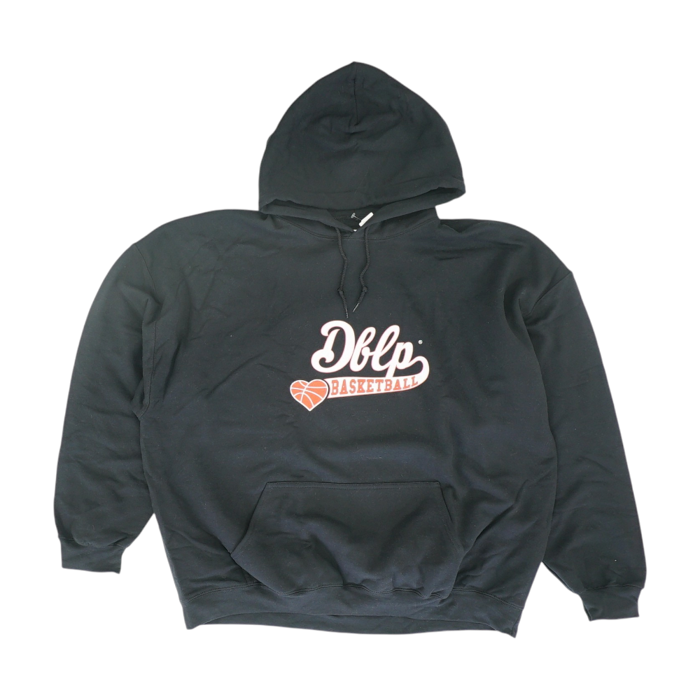 Black Plus Size Solid Hoodie Pullover