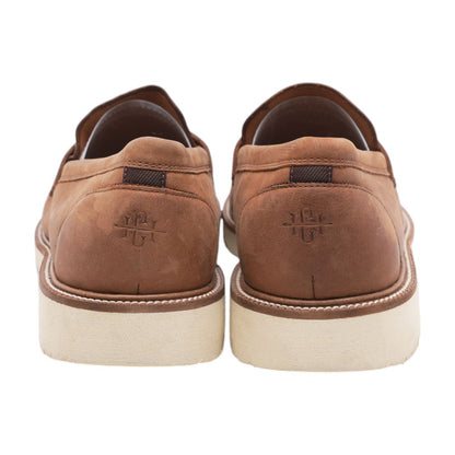 Brown Leather Slip On Casual Shoes