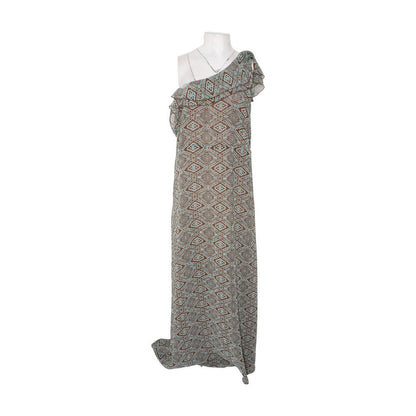 Brown Graphic Maxi Dress