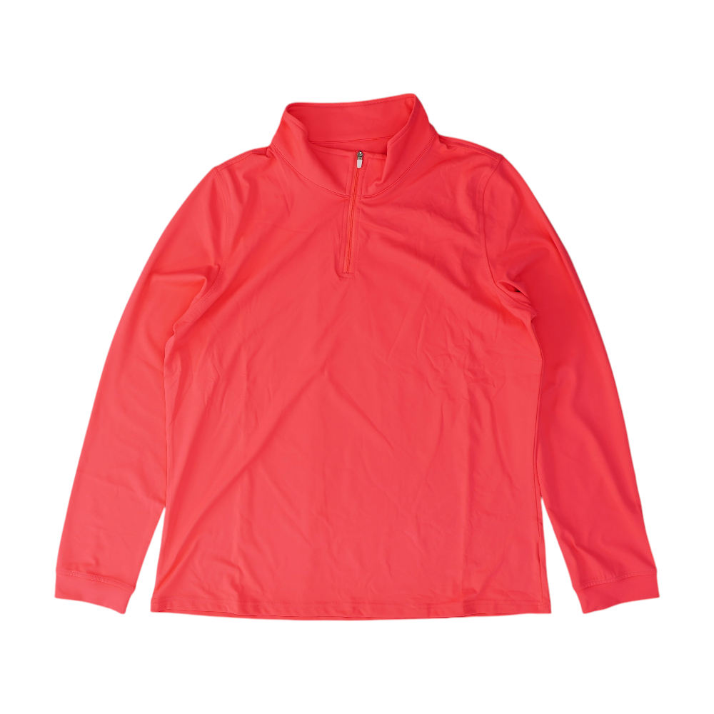 Neon Pink Solid 1/4 Zip Pullover