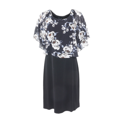 Black Floral Midi Dress