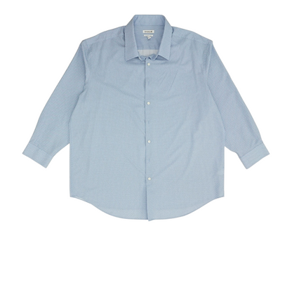 Blue Big & Tall Solid Long Sleeve Button Down