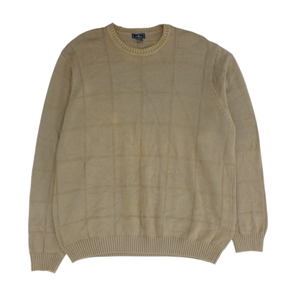 Brown Big & Tall Solid Pullover Sweater
