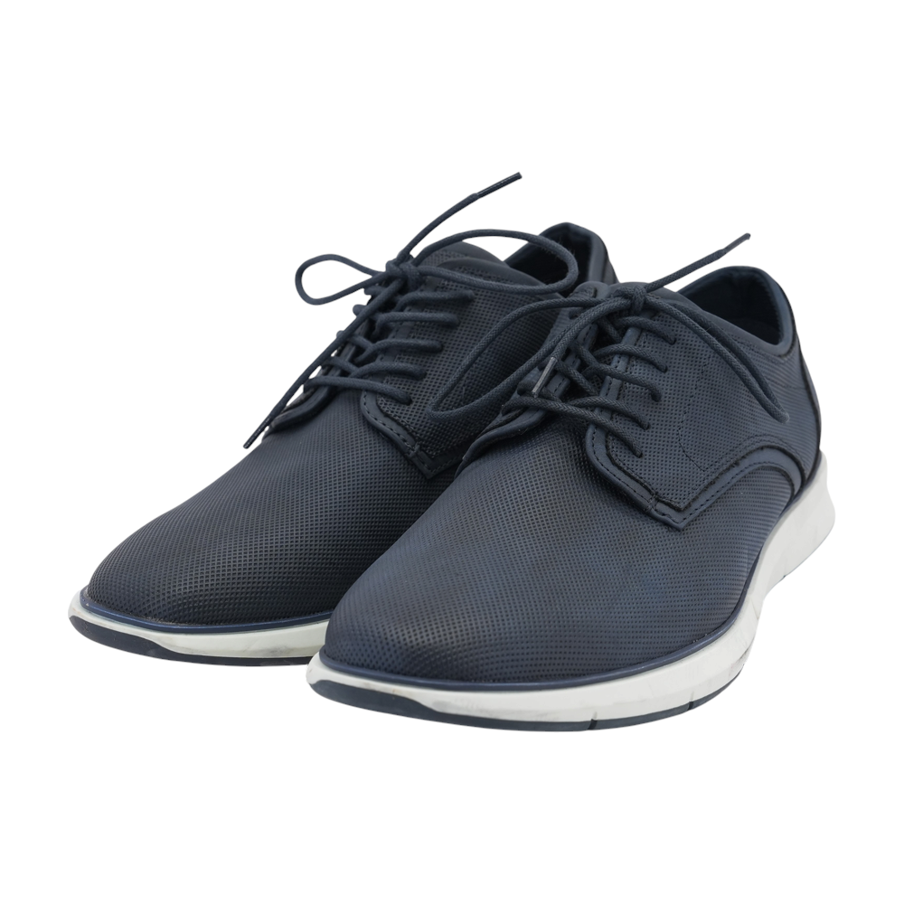Navy Lace-Up Dress Shoes
