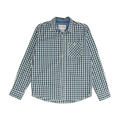Teal Check Long Sleeve Button Down