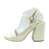 White Block Heels