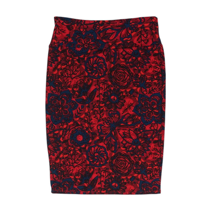 Red Floral Mini Skirt