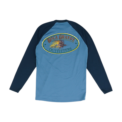 Blue Color Block Active T-Shirt