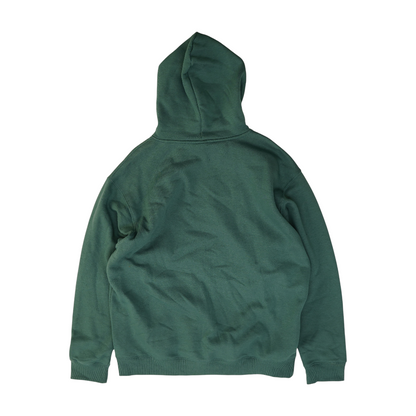 Green Solid Hoodie Pullover