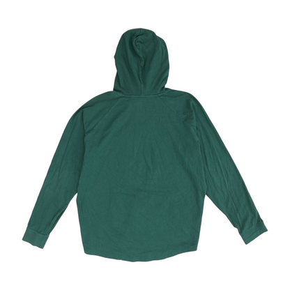 Green Solid Hoodie Pullover