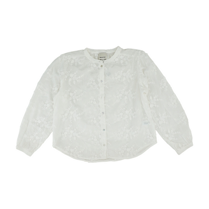 White Floral Blouse