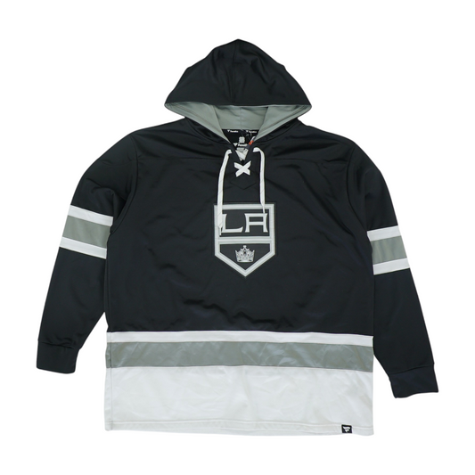 Black Los Angeles Kings Color Block Hoodie Pullover