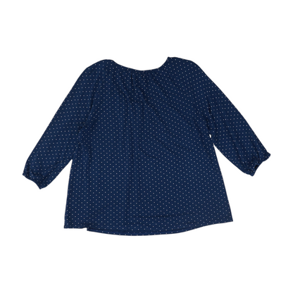 Navy Polka Dot Blouse