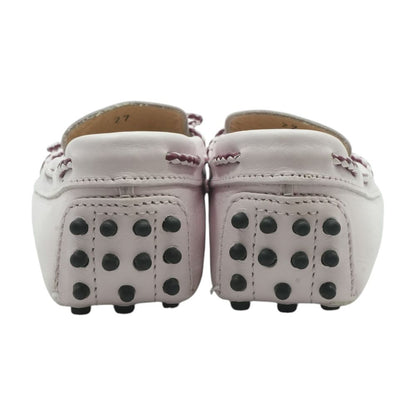 Pink Leather Gommino Driving Toddler Shoes