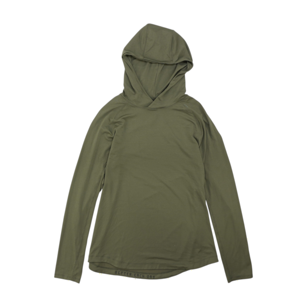 Green Solid Hoodie Pullover