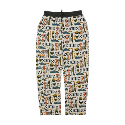 White Graphic Pajama Bottom