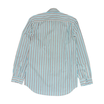 White Striped Long Sleeve Button Down