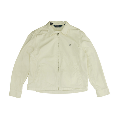 White Solid Denim Jacket