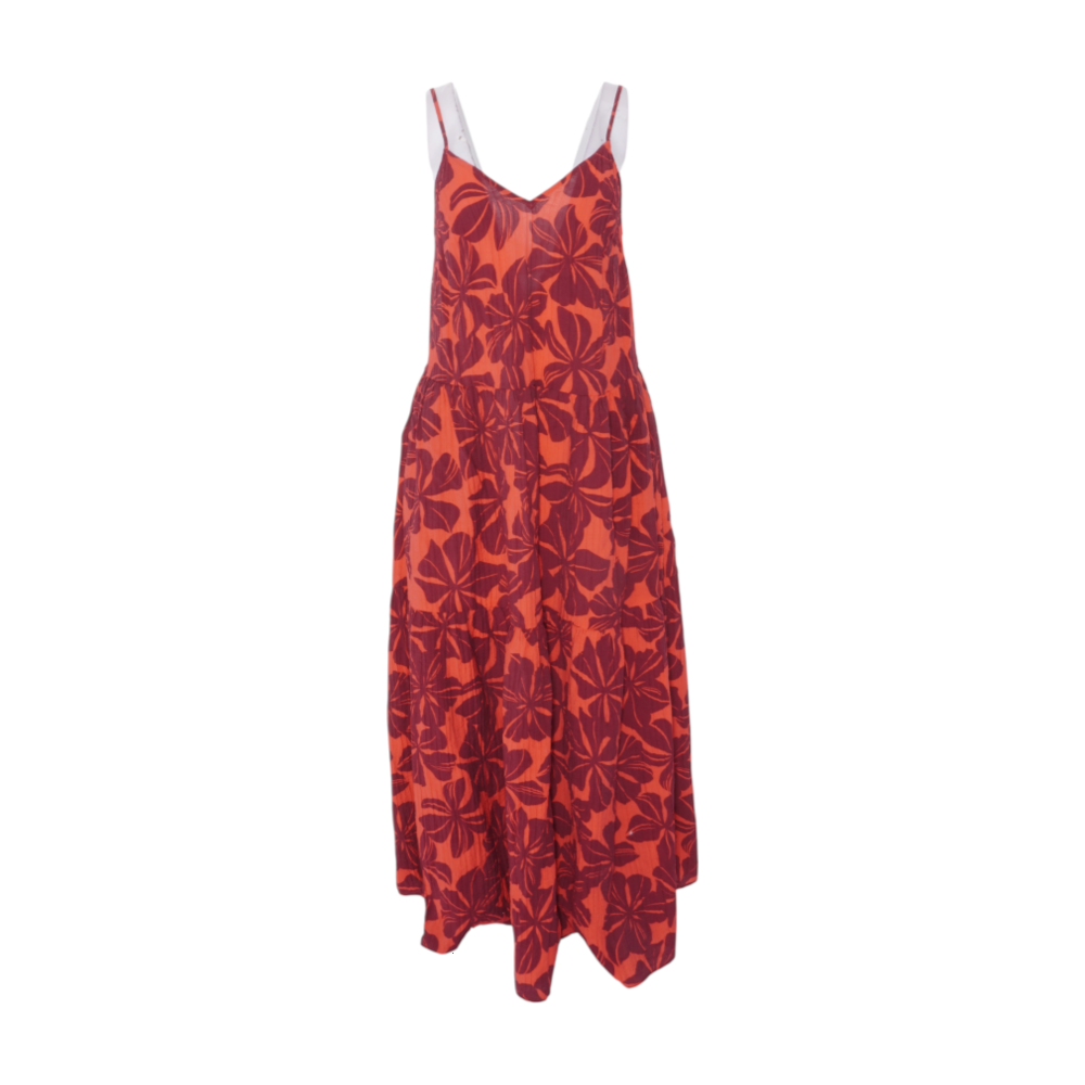A New Day (A.N.D.) Coral Floral Midi Dress – Image 1