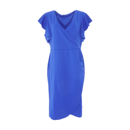 Blue Plus Size Midi Dress