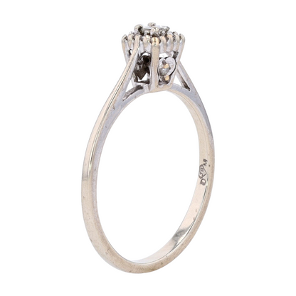 1/10 ctw 10K White Gold Diamond Engagement Ring