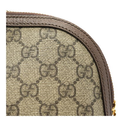 Beige Graphic Makeup Bag
