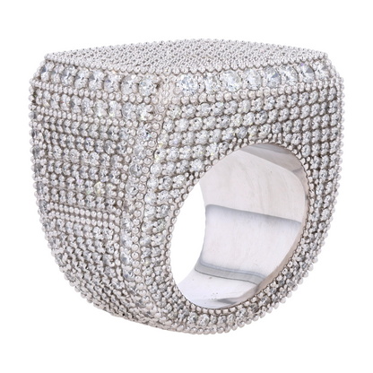 5 ctw 14K White Gold Diamond Statement Ring