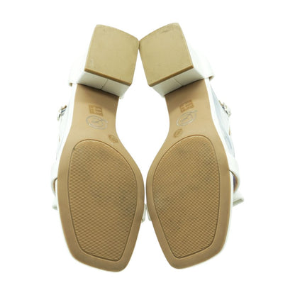 White Block Heels