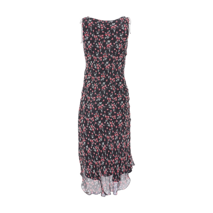 Black Petite Floral Midi Dress
