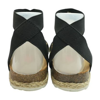 Kimmie Platform Black Sandals