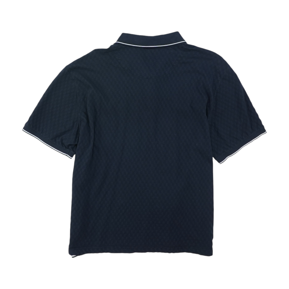 Navy Solid Short Sleeve Polo