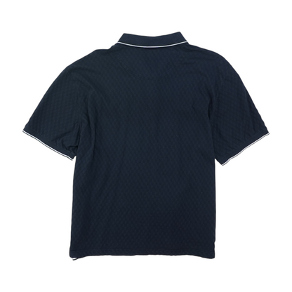 Navy Solid Short Sleeve Polo